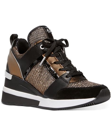 michael kors georgie crystal trainer|georgie leather and canvas trainer.